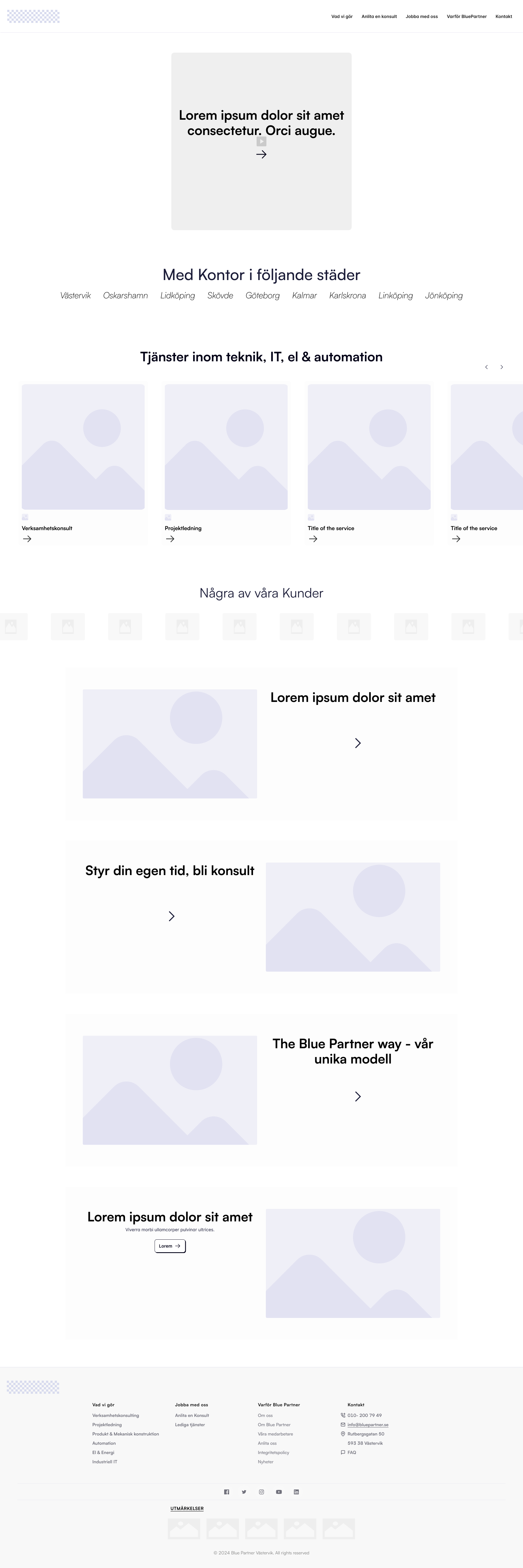 Bluepartner Homepage Wireframe